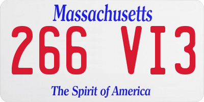 MA license plate 266VI3