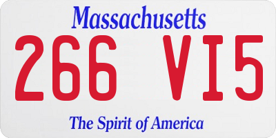 MA license plate 266VI5
