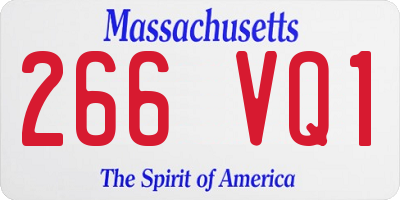 MA license plate 266VQ1