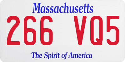 MA license plate 266VQ5