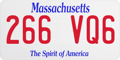 MA license plate 266VQ6