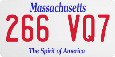 MA license plate 266VQ7
