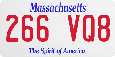 MA license plate 266VQ8