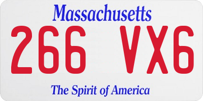 MA license plate 266VX6