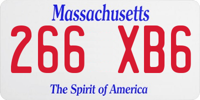 MA license plate 266XB6