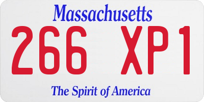MA license plate 266XP1