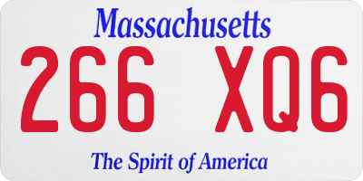 MA license plate 266XQ6