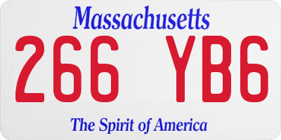 MA license plate 266YB6