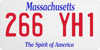 MA license plate 266YH1