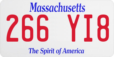 MA license plate 266YI8