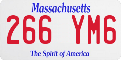 MA license plate 266YM6