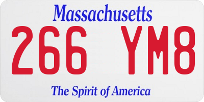 MA license plate 266YM8