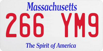 MA license plate 266YM9