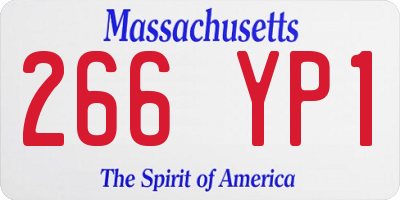 MA license plate 266YP1