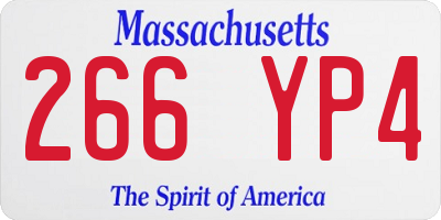 MA license plate 266YP4