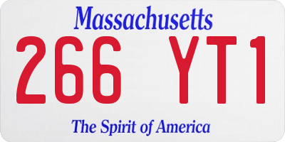 MA license plate 266YT1