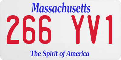 MA license plate 266YV1