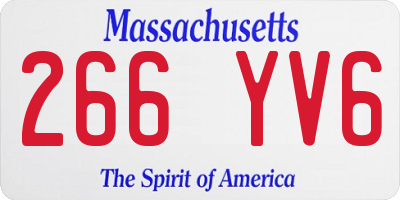 MA license plate 266YV6