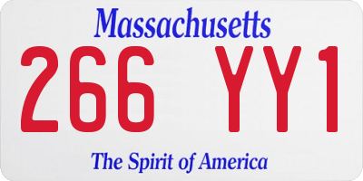 MA license plate 266YY1