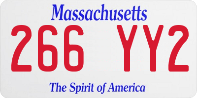 MA license plate 266YY2