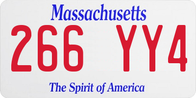 MA license plate 266YY4