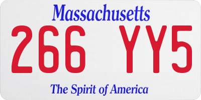 MA license plate 266YY5