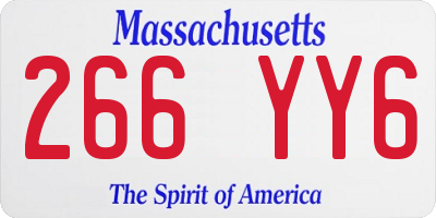 MA license plate 266YY6