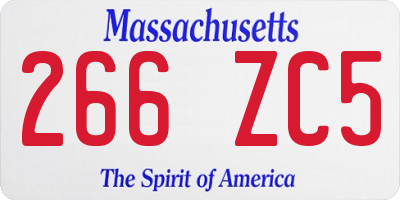 MA license plate 266ZC5