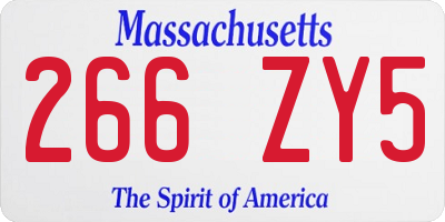 MA license plate 266ZY5