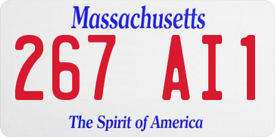 MA license plate 267AI1