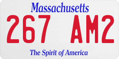 MA license plate 267AM2