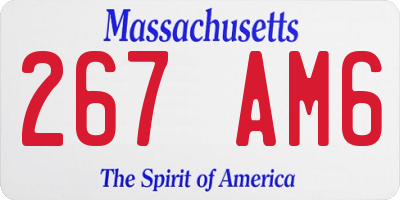 MA license plate 267AM6