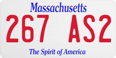 MA license plate 267AS2