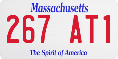 MA license plate 267AT1