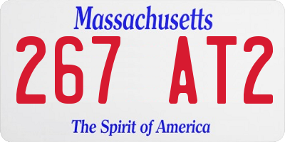 MA license plate 267AT2