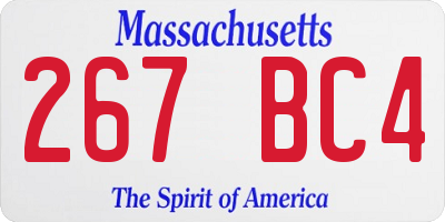 MA license plate 267BC4
