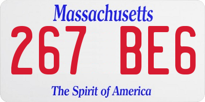 MA license plate 267BE6