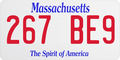 MA license plate 267BE9