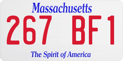 MA license plate 267BF1