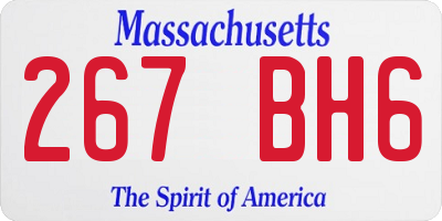 MA license plate 267BH6
