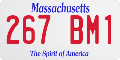 MA license plate 267BM1