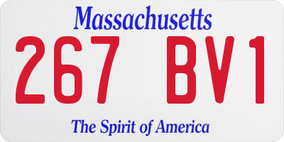 MA license plate 267BV1