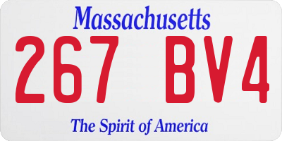 MA license plate 267BV4