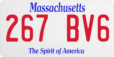MA license plate 267BV6