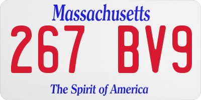 MA license plate 267BV9
