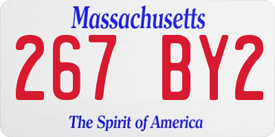 MA license plate 267BY2