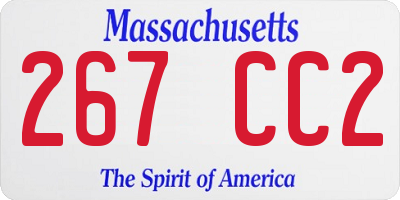 MA license plate 267CC2