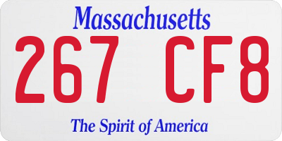 MA license plate 267CF8