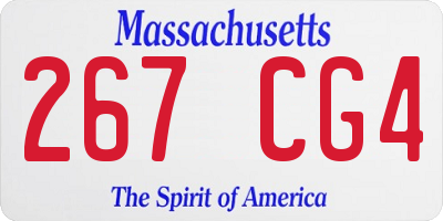 MA license plate 267CG4