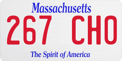 MA license plate 267CH0